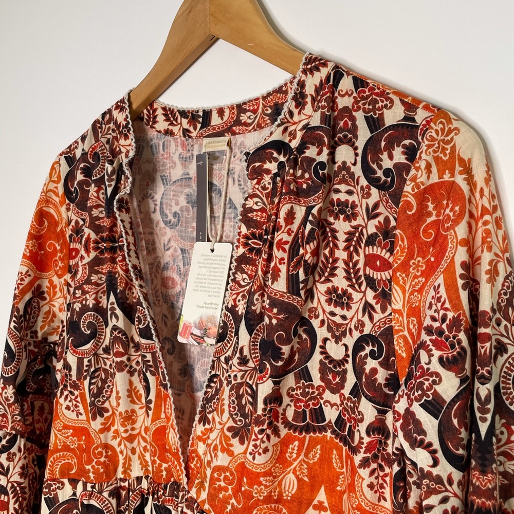 Anthropologie Bohemian Midi Dress by Agua Bendita